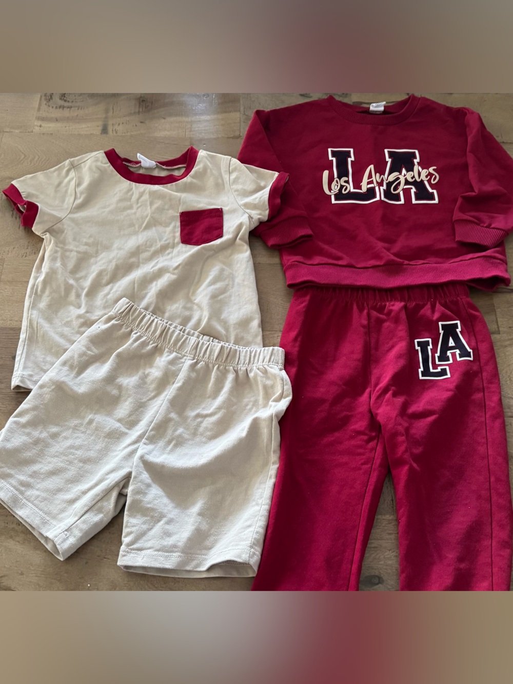 PL Kids LA Two-Piece jogger Set and Short Sleeve set sz 2 years 4 pcs